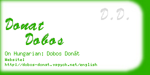 donat dobos business card